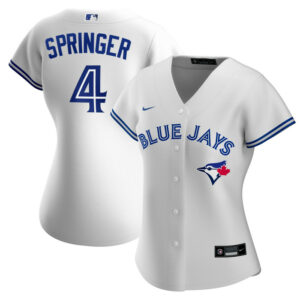 Women's Toronto Blue Jays George Springer Nike White Home Replica Jersey