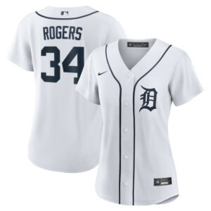 Women's Detroit Tigers Jake Rogers Nike White Home Replica Jersey