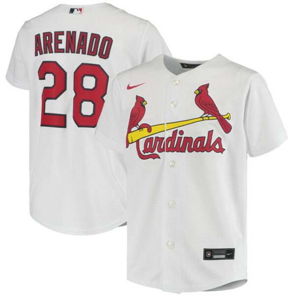 Youth St. Louis Cardinals Nolan Arenado Nike White Home Replica Player Jersey