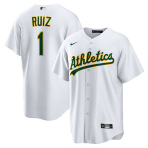 Men's Athletics Esteury Ruiz Nike White Home Replica Jersey