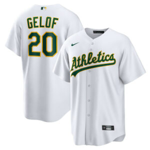 Men's Athletics Zack Gelof Nike White Home Replica Jersey