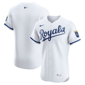 Men's Kansas City Royals Nike White Home Elite Jersey