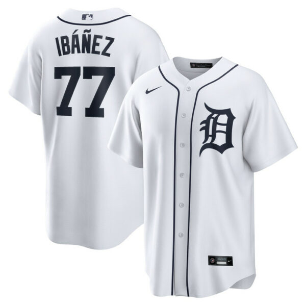 Men's Detroit Tigers Andy Ibanez Nike White Home Replica Jersey