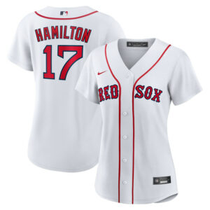 Women's Boston Red Sox David Hamilton Nike White Home Replica Jersey