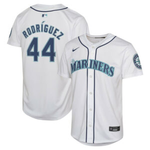 Youth Seattle Mariners Julio Rodriguez Nike White Home Limited Jersey