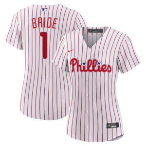 Women's Philadelphia Phillies Nike White #1 Bride Home Replica Jersey