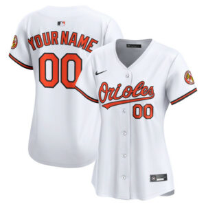 Women's Baltimore Orioles Nike White Home Limited Custom Jersey