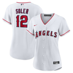 Women's Los Angeles Angels Jorge Soler Nike White Home Replica Jersey