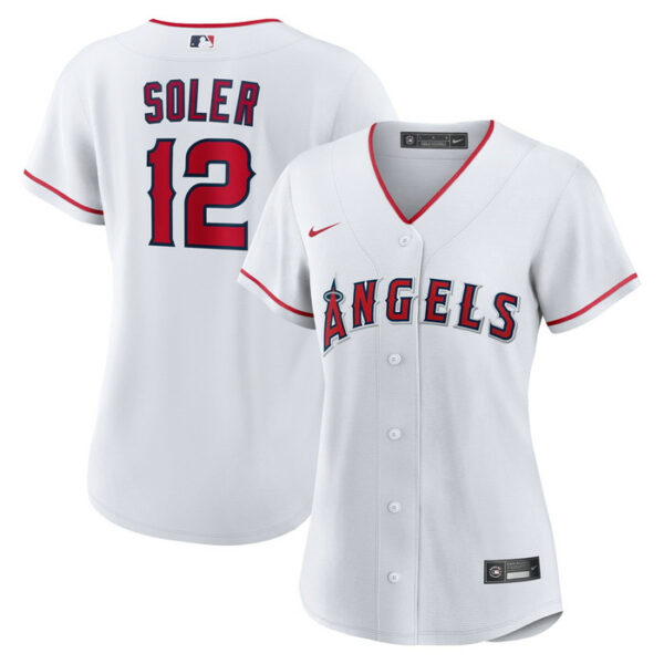 Women's Los Angeles Angels Jorge Soler Nike White Home Replica Jersey