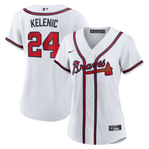 Women's Atlanta Braves Jarred Kelenic Nike White Home Replica Jersey