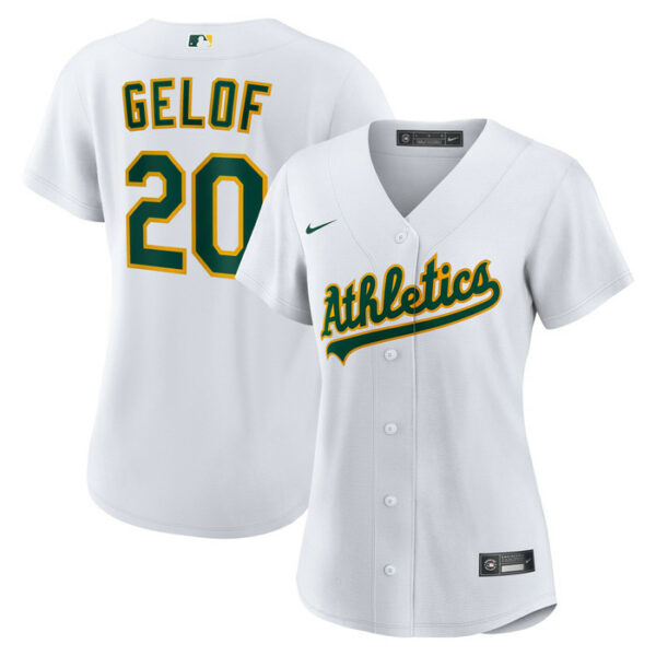 Women's Athletics Zack Gelof Nike White Home Replica Player Jersey