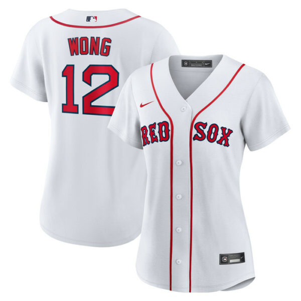 Women's Boston Red Sox Connor Wong Nike White Home Replica Jersey