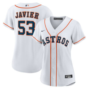 Women's Houston Astros Cristian Javier Nike White Home Replica Jersey