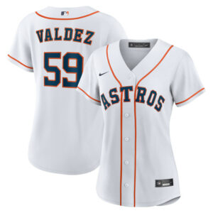 Women's Houston Astros Framber Valdez Nike White Home Replica Jersey