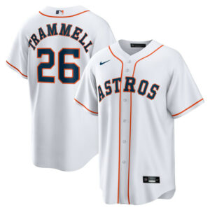 Men's Houston Astros Taylor Trammell Nike White Home Replica Jersey