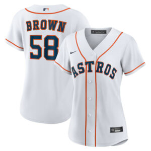 Women's Houston Astros Hunter Brown Nike White Home Replica Jersey