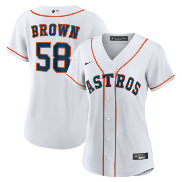 Women's Houston Astros Hunter Brown Nike White Home Replica Jersey