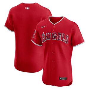 Men's Los Angeles Angels Nike Red Alternate Elite Jersey