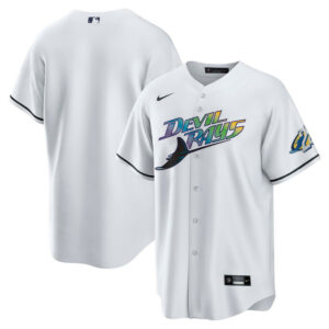 Men's 25th Anniversary Tampa Bay Rays Nike White Home Replica Team Jersey