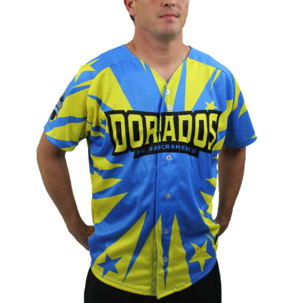 Men's Sacramento River Cats Blue/Yellow Copa Replica Jersey