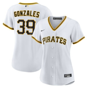 Women's Pittsburgh Pirates Nick Gonzales Nike White Home Replica Jersey