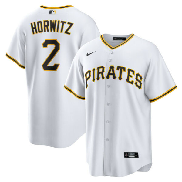 Men's Pittsburgh Pirates Spencer Horwitz Nike White Home Replica Jersey