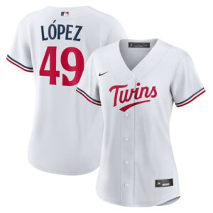 Women's Minnesota Twins Pablo Lopez Nike White Home Replica Jersey