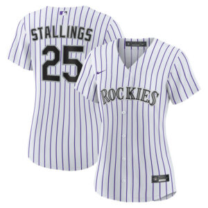 Women's Colorado Rockies Jacob Stallings Nike White Home Replica Jersey