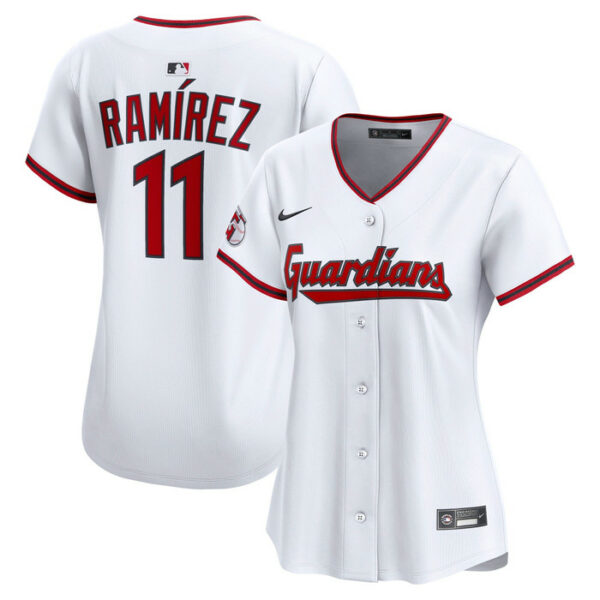 Women's Cleveland Guardians Jose Ramirez Nike White Home Limited Player Jersey