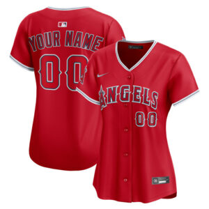 Women's Los Angeles Angels Nike Red Alternate Limited Custom Jersey