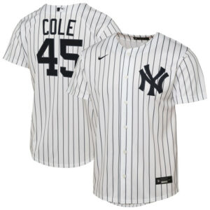 Youth New York Yankees Gerrit Cole Nike White Home Replica Player Jersey