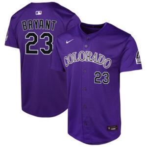 Youth Colorado Rockies Kris Bryant Nike Purple Alternate Limited Player Jersey