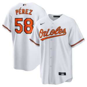 Men's Baltimore Orioles Cionel Perez Nike White Home Replica Player Jersey