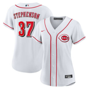 Women's Cincinnati Reds Tyler Stephenson Nike White Home Replica Jersey