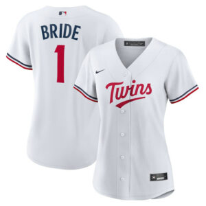 Women's Minnesota Twins Nike White #1 Bride Home Replica Jersey