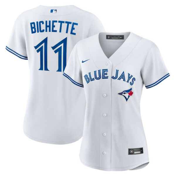 Women's Toronto Blue Jays Bo Bichette Nike White Home Replica Jersey