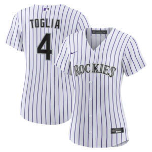 Women's Colorado Rockies Michael Toglia Nike White Home Replica Jersey