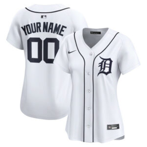 Women's Detroit Tigers Nike White Home Limited Custom Jersey