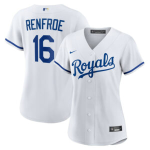 Women's Kansas City Royals Hunter Renfroe Nike White Home Replica Jersey