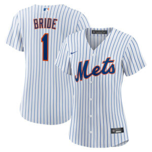 Women's New York Mets Nike White #1 Bride Home Replica Jersey