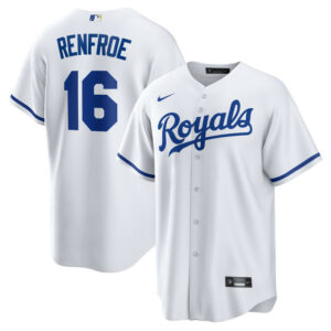 Men's Kansas City Royals Hunter Renfroe Nike White Home Replica Jersey