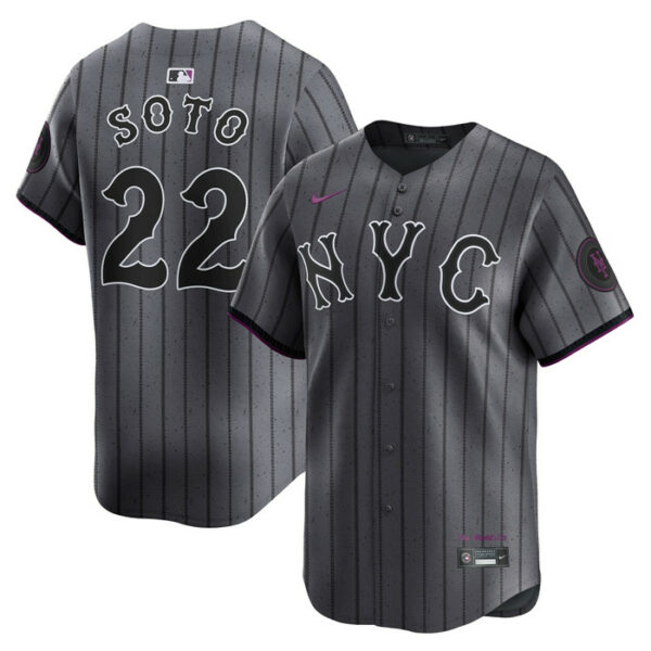Men's New York Mets Juan Soto Nike Gray City Connect Limited Player Jersey
