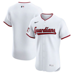Men's Cleveland Guardians Nike White Home Elite Jersey