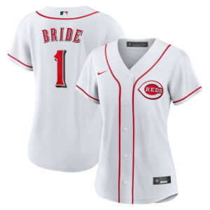 Women's Cincinnati Reds Nike White #1 Bride Home Replica Jersey