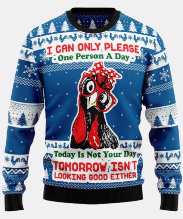 Funny Chicken Ugly Sweater - Christmas sweater gift