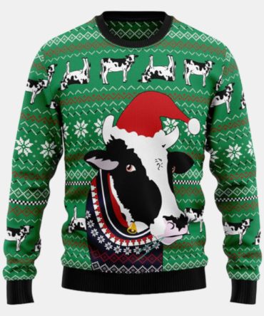 Funny Cow Ugly Sweater - Christmas sweater gift