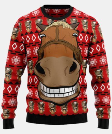 Funny Horse Christmas Ugly Sweater - Christmas sweater gift