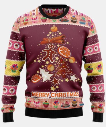 Gingerbread Christmas Tree Ugly Sweater - Christmas sweater gift