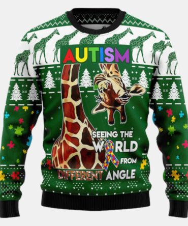 Giraffe Autism Ugly Sweater - Christmas sweater gift