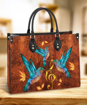 Hummingbird Music Lover Leather Bag, Women's Pu Leather Bag, Best Mother's Day Gifts